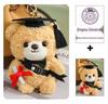 Graduation Bear Plush Toy with Doctoral Hat - Perfect Commemorative Gift for Graduation Season