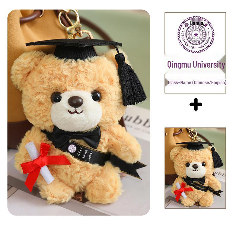 Graduation Bear Plush Toy with Doctoral Hat - Perfect Commemorative Gift for Graduation Season