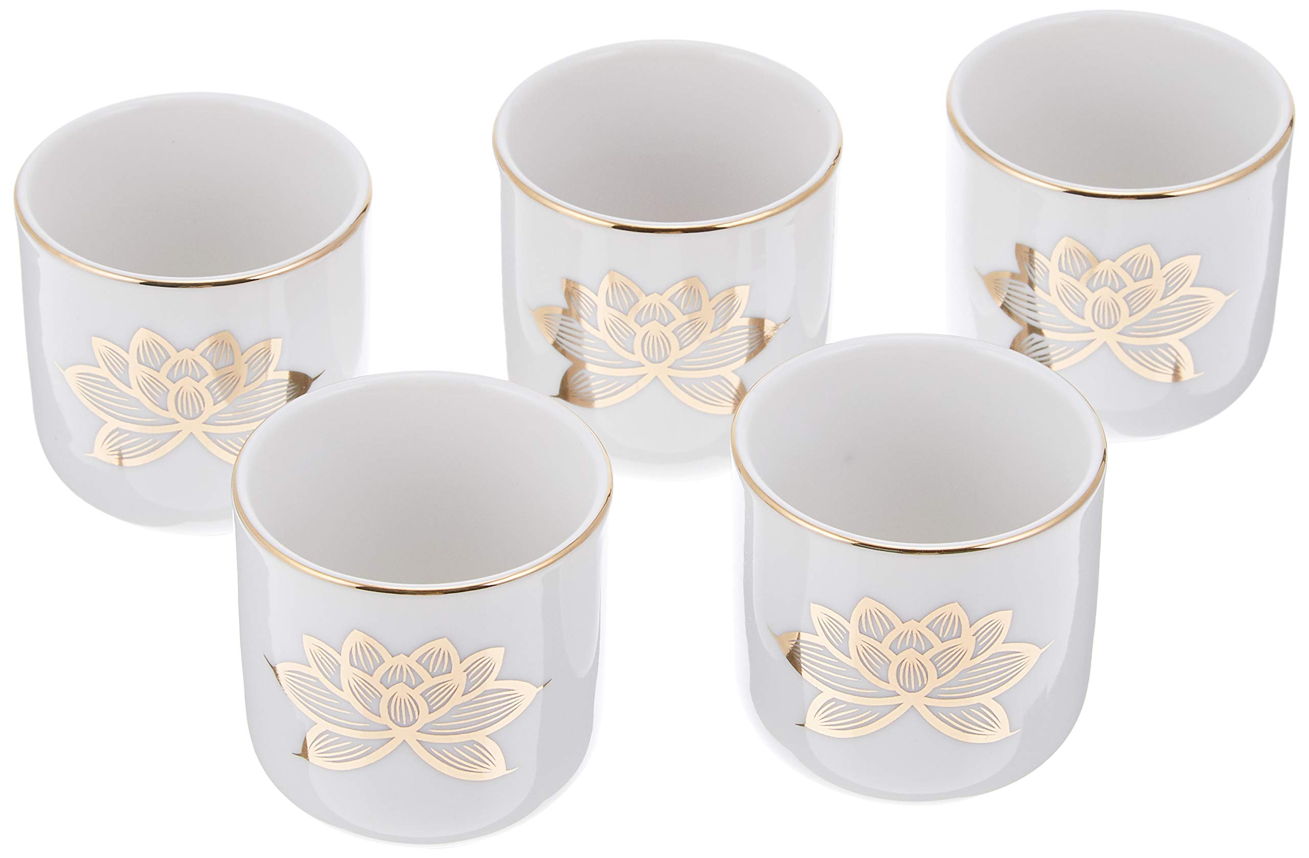 

Set of 5 Kinren 1.6cm Teacups [Diameter 5cm x Height 5.3cm]