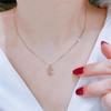 Fashion Necklaces for Women Star and Moon Pendant Jewelry with Shiny Zirconia Young Sweet Girl Accessories Statement Gift