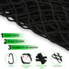 Cargo Net for Pickup Truck Bed Travel Luggage Net Mesh with  8 Metal Carabiners Stretches to 7.0' x 6.5' Truck Bed Accessories