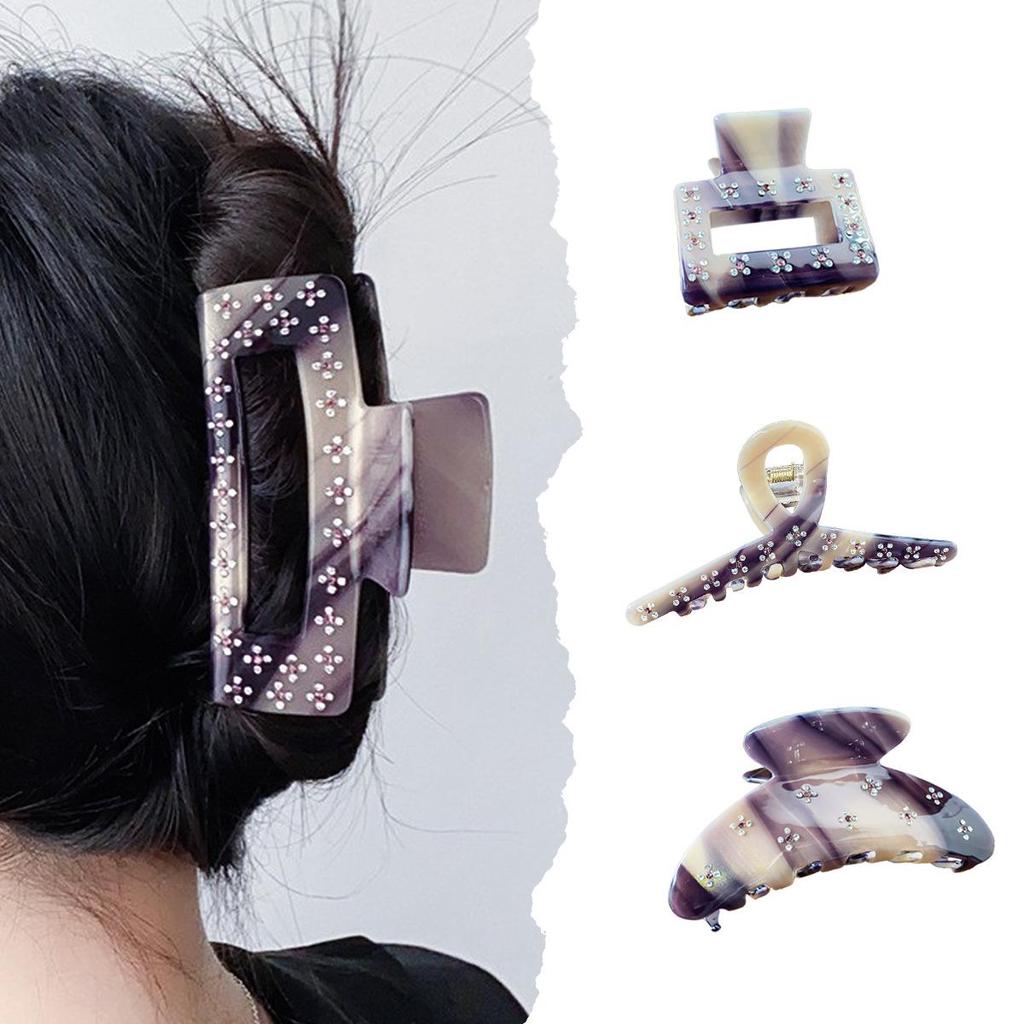 Bofeiya Rhinestone Acetate Claw Clip: High-End Luxury Hair Accessory for Updos