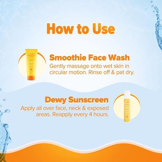 Aqualogica Glow+ Dewy All Skin Type Skin Combo (Face Wash - 100G + 50 SPF Sunscreen - 50G)