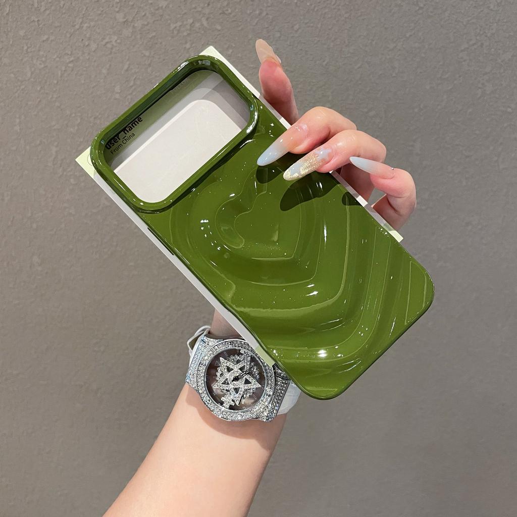 INS Glänzend Liebe Herz Handyhülle Für iPhone 17 Air 16 Plus 15 14 13 12 Pro Max Mode 3D Wellenmuster Galvanisiert Stoßfest Hülle