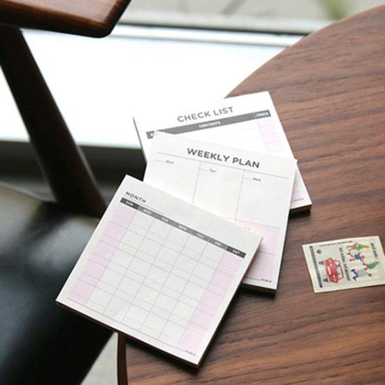 Wöchentliche Monatliche Checkliste Arbeitsplan Quadratisches Papier Notizbuch Tagebuch Agenda Tagesbuch