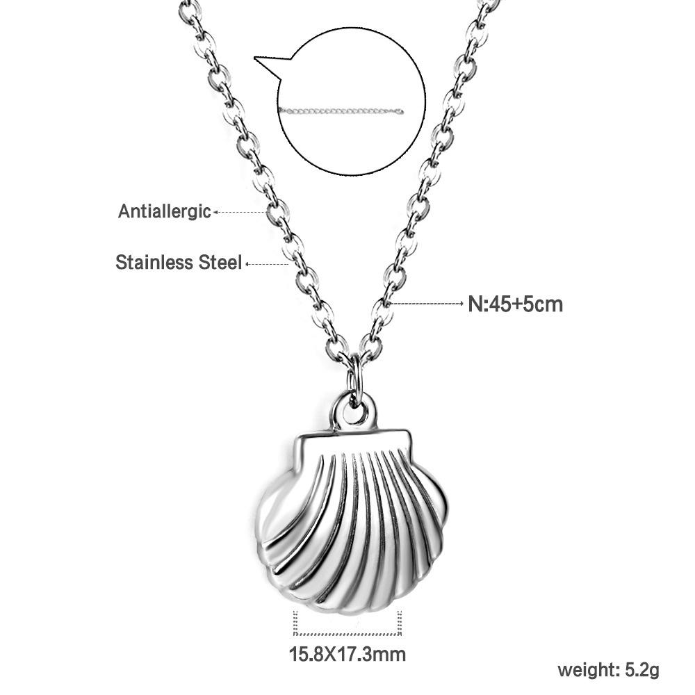 Ocean Shell Necklace Women's Fashion Versatile Light Luxury Design Bracelet Stainless Steel Jewelry