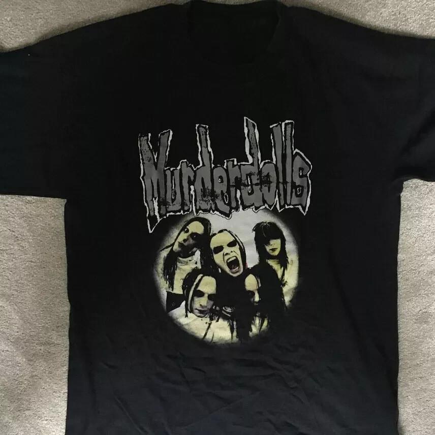 Vintage Murderdolls Band Cotton Black Unisex Tshirt Shirt Fan S5XL Unisex T-Shirt M