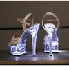 Women Led Light Dance Sandals Nightclub 15CM Transparent Crystal Shining Sandals LFD-190-A90