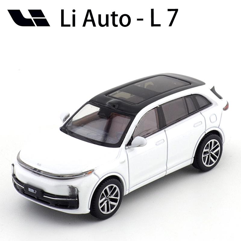 Li Auto L7 Car Model 1/64 Cars Alloy Motor Vehicle Diecast Metal Model Kids Toys for Boys Friends Gifts Collect Ornaments