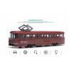 Metal Die-Cast Alloy Light Rail Pull Back Train Engine Toy Retro Model Tram,Fall-Resistant Desktop Decor Pull Back Door Openable 7 Inches Train Kids