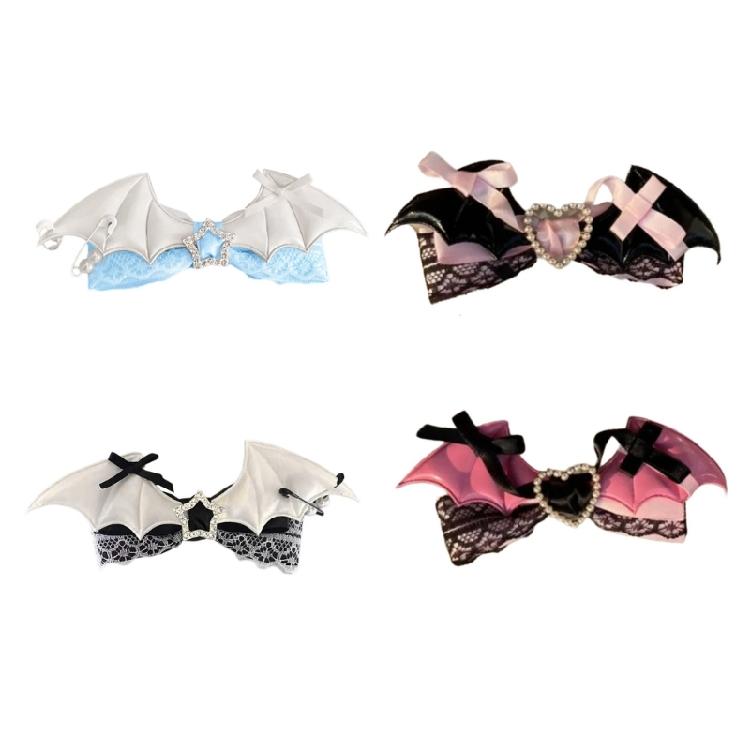 Bat Wing Hair Clip for Female Dark Series Hair Pin 2000s Anime Hair Barrettes Side Clip Girl Halloween Theme Hair Decors