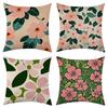 New Spring Floral Linen Pillowcase Jit Car Sofa Lumbar Pillow Cushion