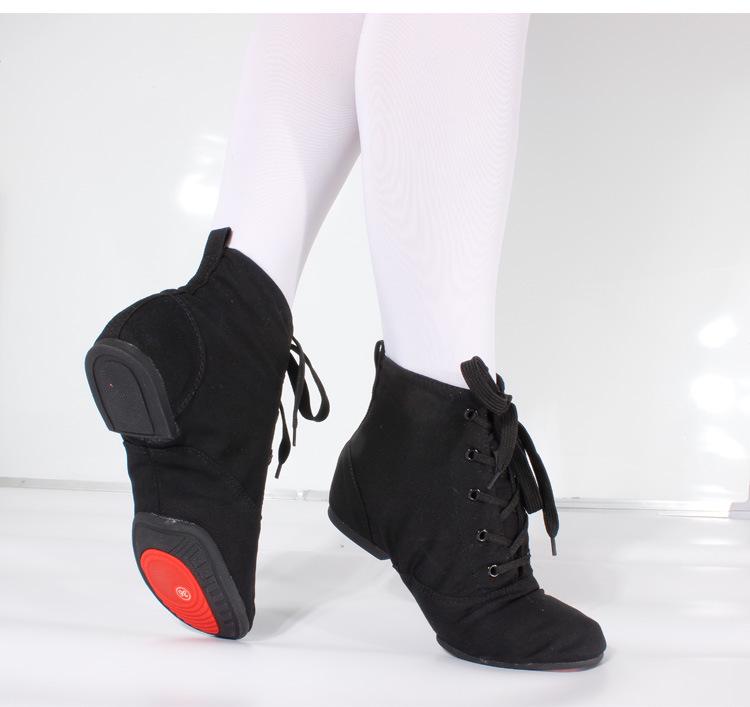 High-Top Jazz Dance Shoes for Men & Women, Canvas Soft Sole Low-Top Practice Shoes.