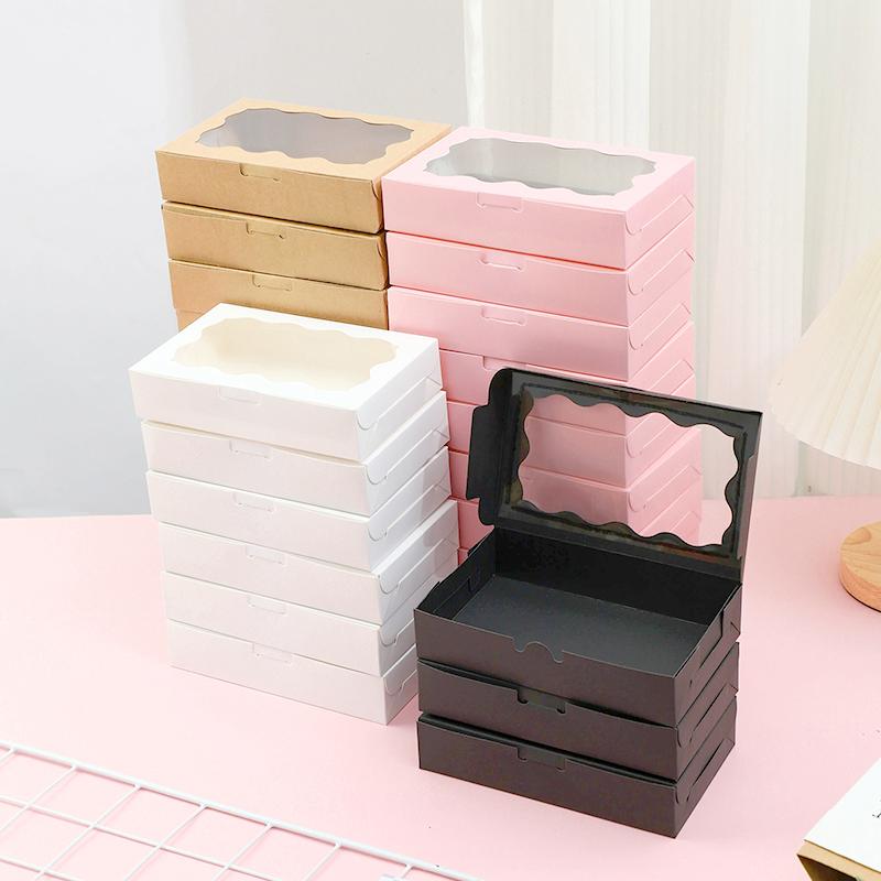 10Pcs/Pack Cardboard Wrap Box Packaging DIY Food Paper Mother's Day Birthday Party Gift Boxes Candy Packaging Boxes