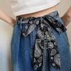 Long Small Silk Satin Scarf Women Waist Belt Decorative Female Bevel Neck Scarf Korean Multifunctional Hair Ribbon