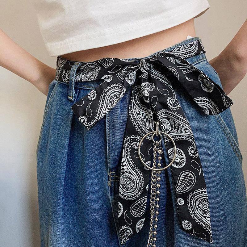 Long Small Silk Satin Scarf Women Waist Belt Decorative Female Bevel Neck Scarf Korean Multifunctional Hair Ribbon