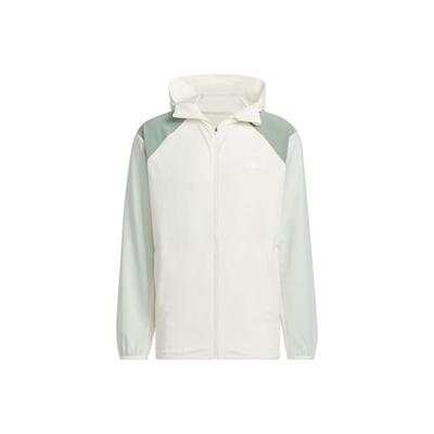 adidas Hooded Casual Zip-Up Long-Sleeve Lightweight Jacket Unisex Han White