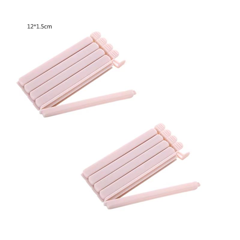 10Pcs Food Bag Sealing Clips Plastic Bag Colorful Sealing Clips for Kitchen Snack Coffee Potato Chip Food Storage Bag