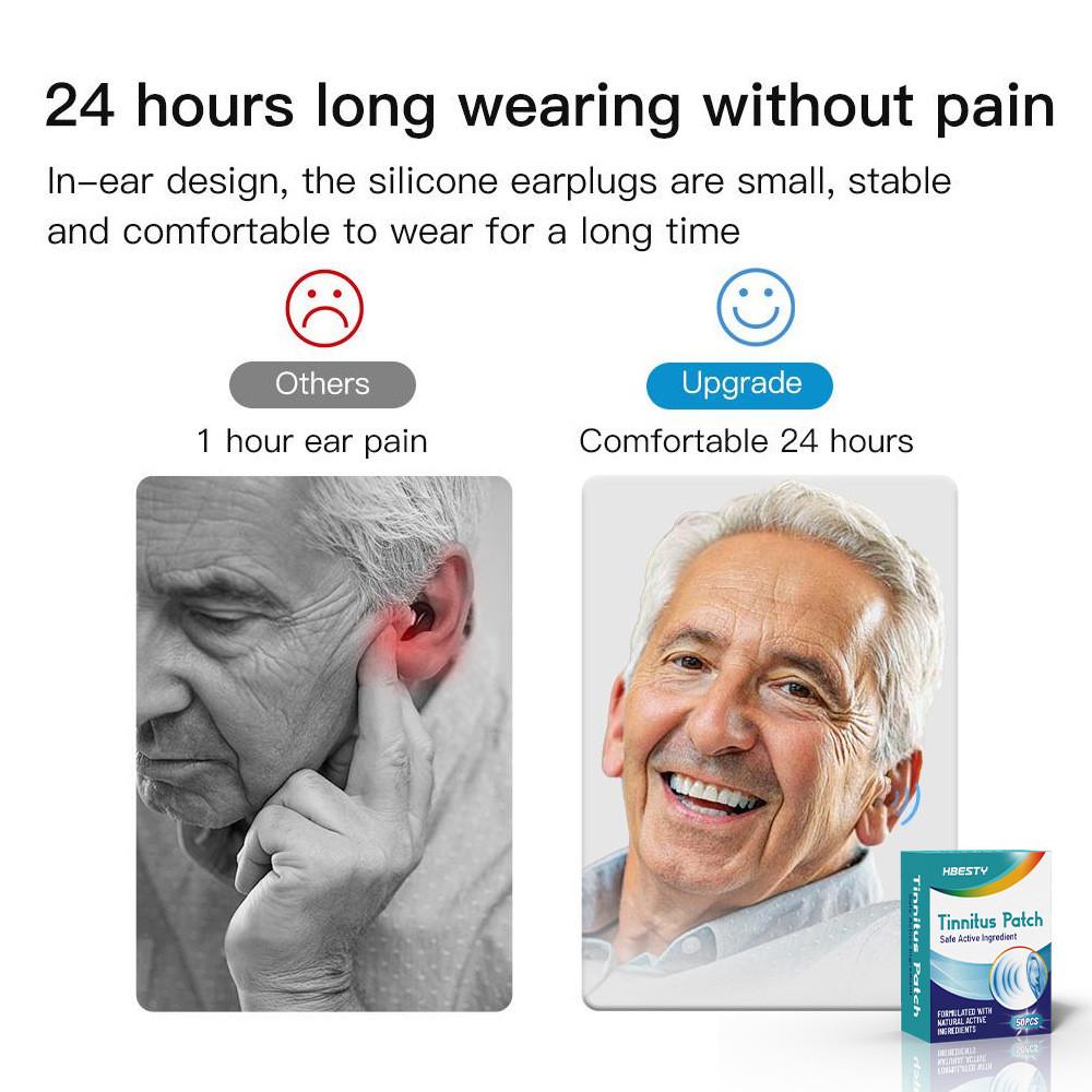 Ear Hbesty Acupressure Therapy Patches For Seniors Natural Herbal Aromatherapy For Tinnitus Relief And Hearing Clarity Count 50