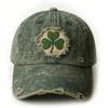 Classical Shamrock Baseball Cap For Patrick's Day Celebration Comfortable Adjustable Green Hat