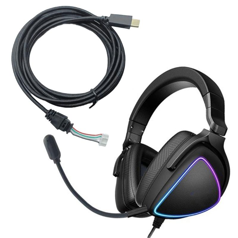 Type C Headphone Cable For ROGDelta/ROG DeltaS Headsets Replacement Cable for Repair And DIY Replacement Projects