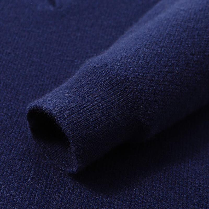 FAPAI Men's Solid Polo Neck Cashmere Sweater