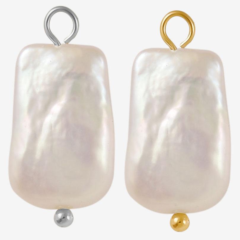 1pcs Irregular Geometric Round Square Real Natural Shell Pearl Charms For Jewelry Making Bulk Handmade Earrings Pendant Material