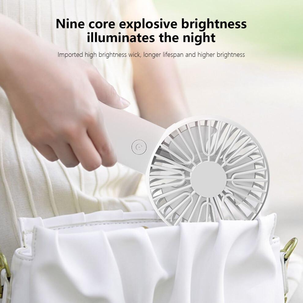 Yonrjhukm Handheld Fan Usb Rechargeable Mute Desktop Dormitory Small Fan Portable Outdoor High Wind Power Mini Handheld Fan