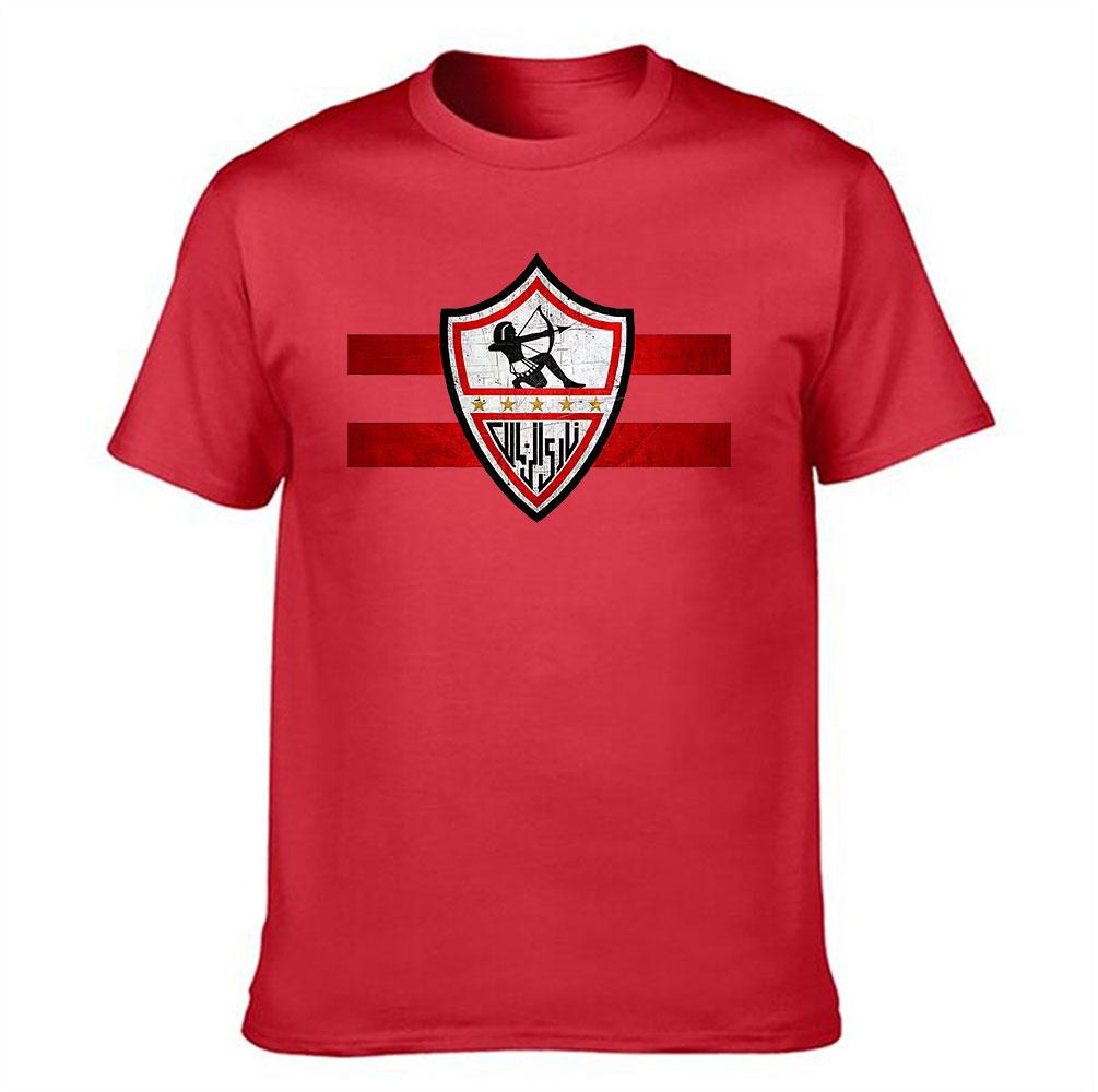 Unisexs  Cotton TShirt ZaUnisexk SC Distressed Logo Print Casual Football Fan Tee