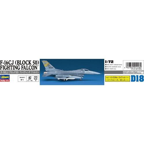 Hasegawa 1/72 US Air Force F-16CJ Block 50 Fighting Falcon Plastic Model D18