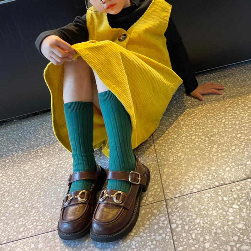 New Girl Little Shoes Leather Girl Highgrade Korean Princess Shoes Platform Trend Casual Single Shoes