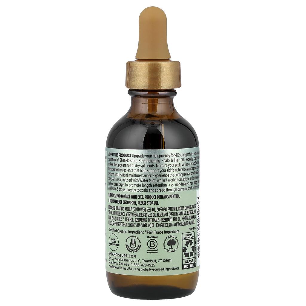 SheaMoisture, Fortified Scalp and Hair Oil, 59 ml (2 fl oz)