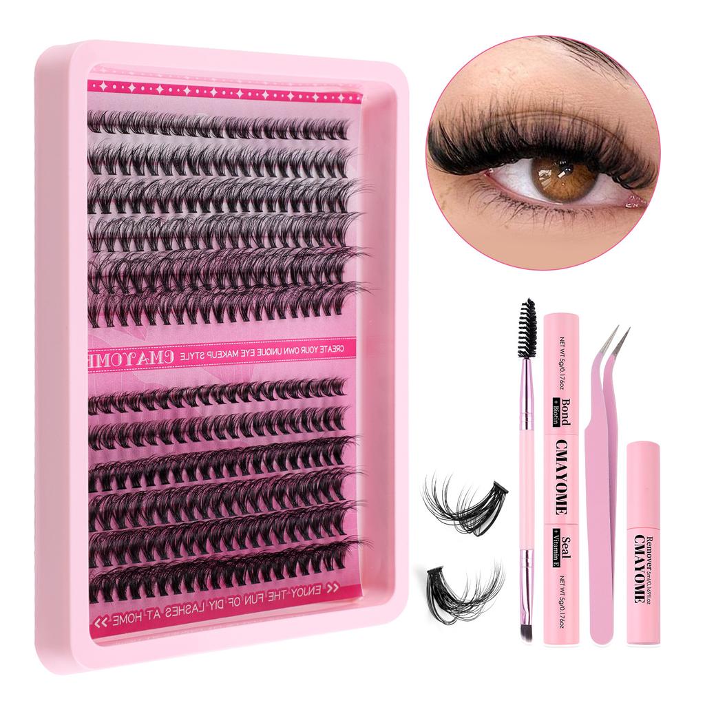 Dense D-Song Single Cluster False Eyelashes Daily Activities Diy Segmented Simulation Curled Eyelashes