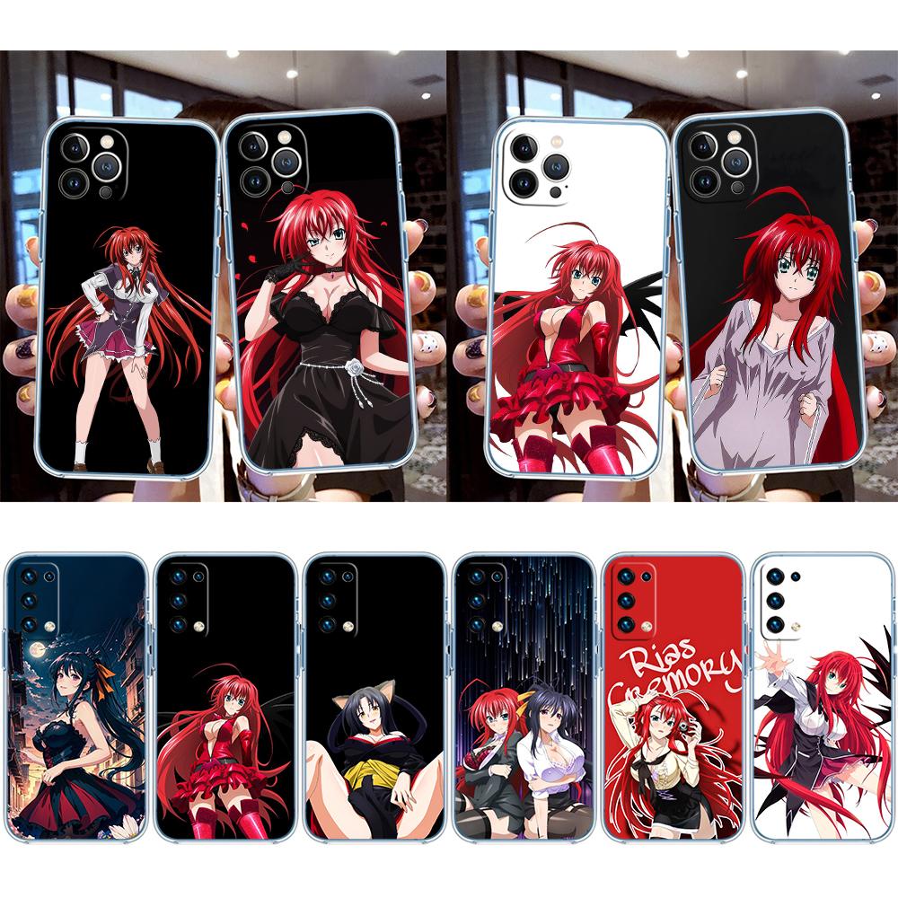 BH37 Rias Gremory Transparent Phone Case for Motorola Moto G7 G8 G9 G84 G85 G73 G24 G15 Z2 Play Power Plus