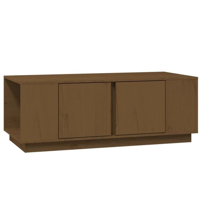 814432 vidaXL Coffee Table Honey Brown 110x50x40 Cm Solid Pine Wood