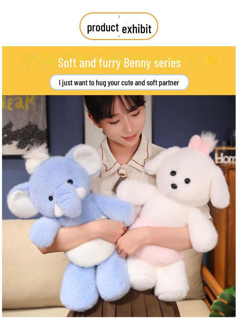 Authentic Benny the Fox Plush Toy - Elephant Comfort Doll & Animal Birthday Gift