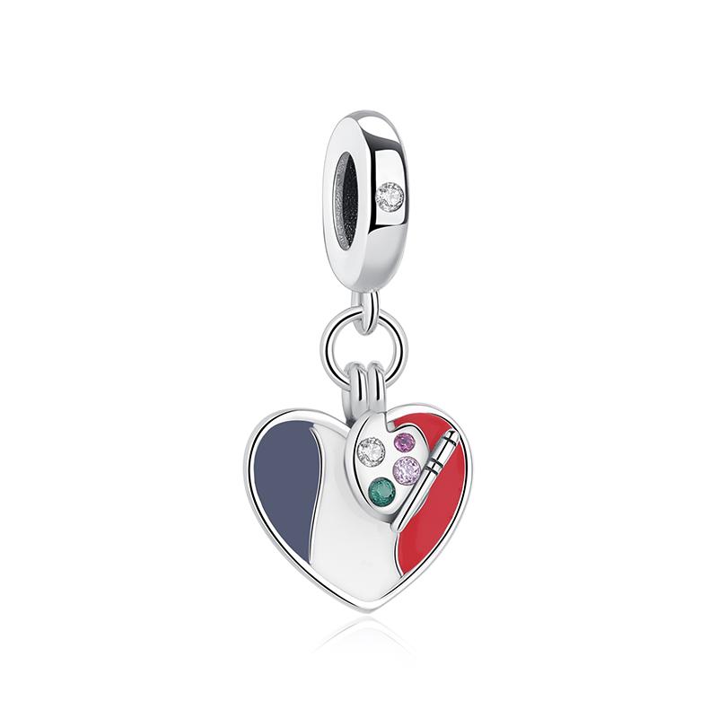Original 925 Sterling Kupfer Charms Liebe Reise London Bus Koffer Paris Perlen Passen Marken Armbänder Halsketten Frauen DIY Zirkon