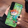 Movie R-Rugrats Cartoon R-ReptarS Phone Case For Samsung S25 S24 FE S23 S22 S21 Plus S20 Ultra Note20Ultra Black Glass Cover
