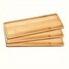 Bamboo Serving Tray, Round Tea Tray for Bathroom Counter, Wooden Vanity Organizer for Decor, Coffee Snack Candle Display
