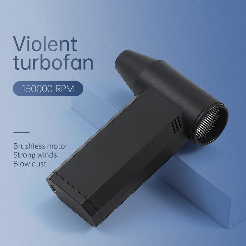 150000RPM Electric Air Duster Handheld Mini Turbo Jet Fan Powerful Air Blower Compressed Air Duster for Car Dryer/PC/Home Clean
