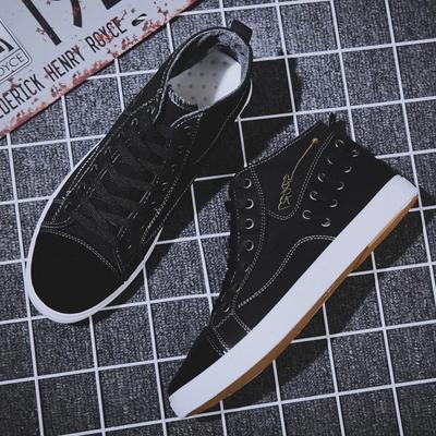 Mode High-Top Herren Canvas Schuhe Mode Herren Freizeitschuhe Bequeme Rutschfeste Herren Vulkanisierte Schuhe Neue Herren Flats Chaussure Hommes