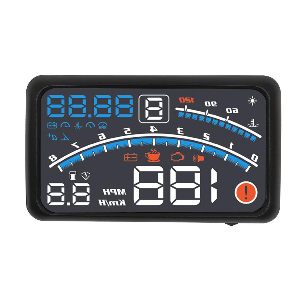 DC 9-16V 5.5" HUD Head-Up Car Dashboard Projector Speedometer Speed Warning Kit