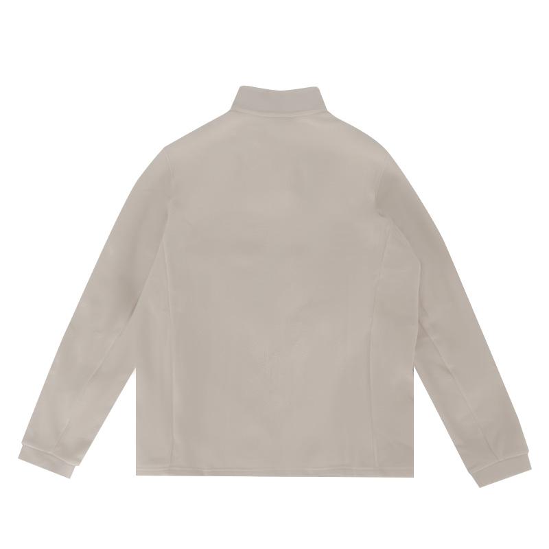 Li Ning Autumn And Winter Fleece Stand Collar Jacket Unisex Jacket Khaki AMDV127-2