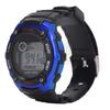 Elektronische Sportuhr, leuchtend, wasserdicht, Gummiband, großes Display, Kinder-Sportuhr, Blau