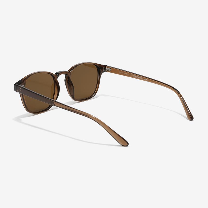 Seutailwokeu Horn-Rimmed Sunglasses Style Work Tr90-02 C3_Brown Clear Unisex Daily