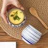Japonská keramická miska na vařené vejce Chawanmushi šálek s víčkem Kuchyňské náčiní pro vaření Domácí stolování