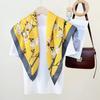 Spring and summer new small fresh and fashionable flower printed square scarf trendy simple women's temperament thin shawl