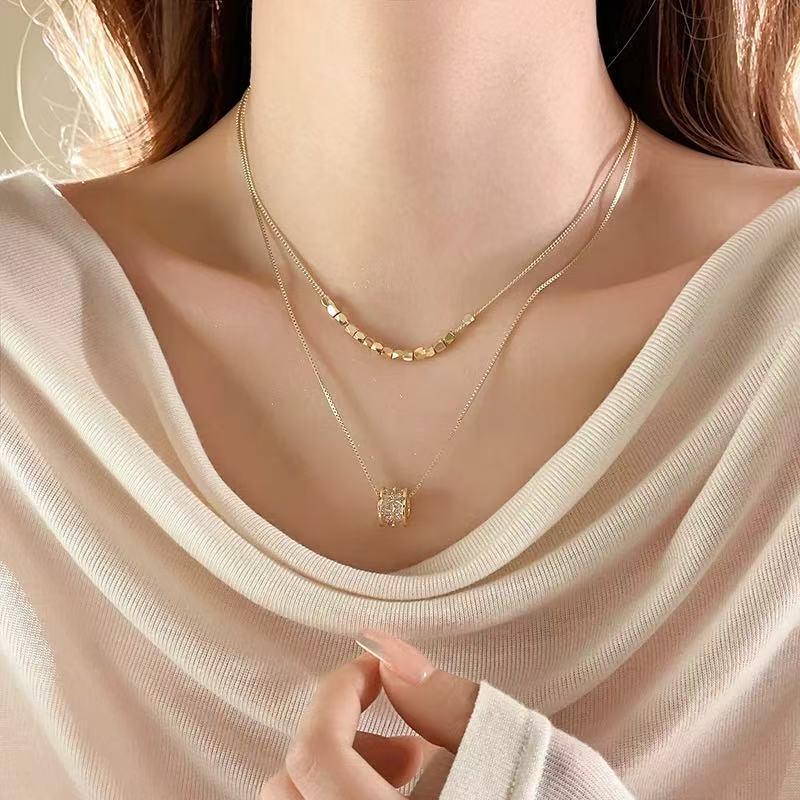 Double Layered Necklace for Women - 2026 Light Luxury Sweater Chain, Autumn & Winter Accessory