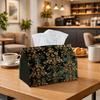 1pc Party Tissue Box,Luxury Baroque Royal Damask,Multifunctional Tissue Holder,Dark Green Golden Ornament,Outdoor Party Supplies, Everyday Desktop Tis