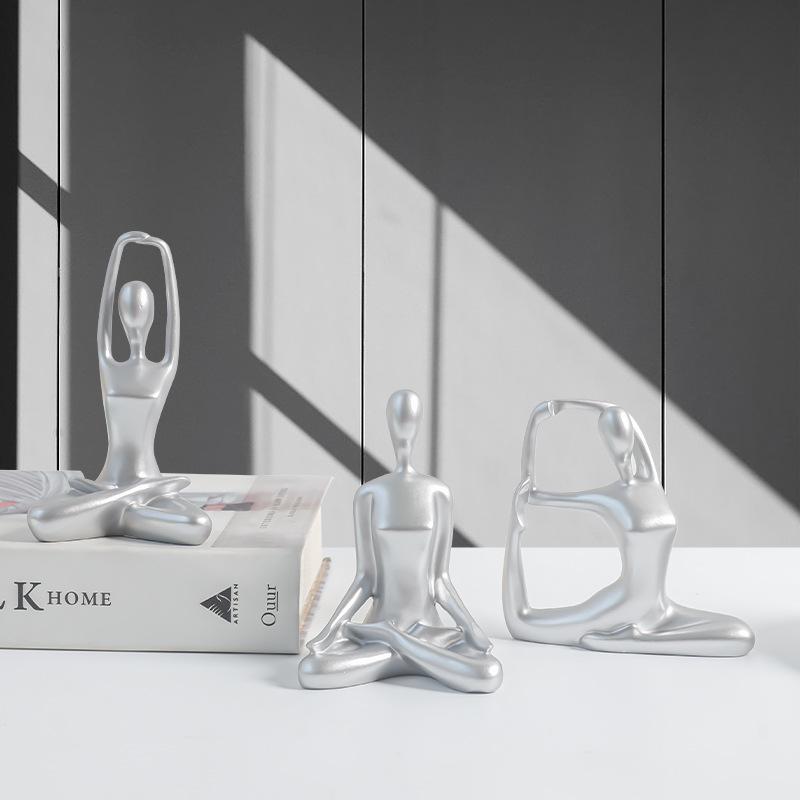 Elegant Yoga Dance Trio Set - Bedroom & Living Room Display Decor